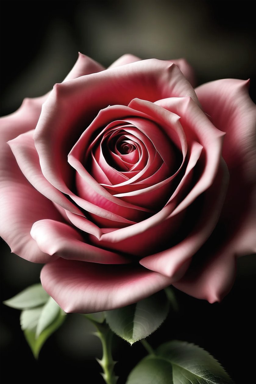 Rosa rossa realistica da F. Abderrahim