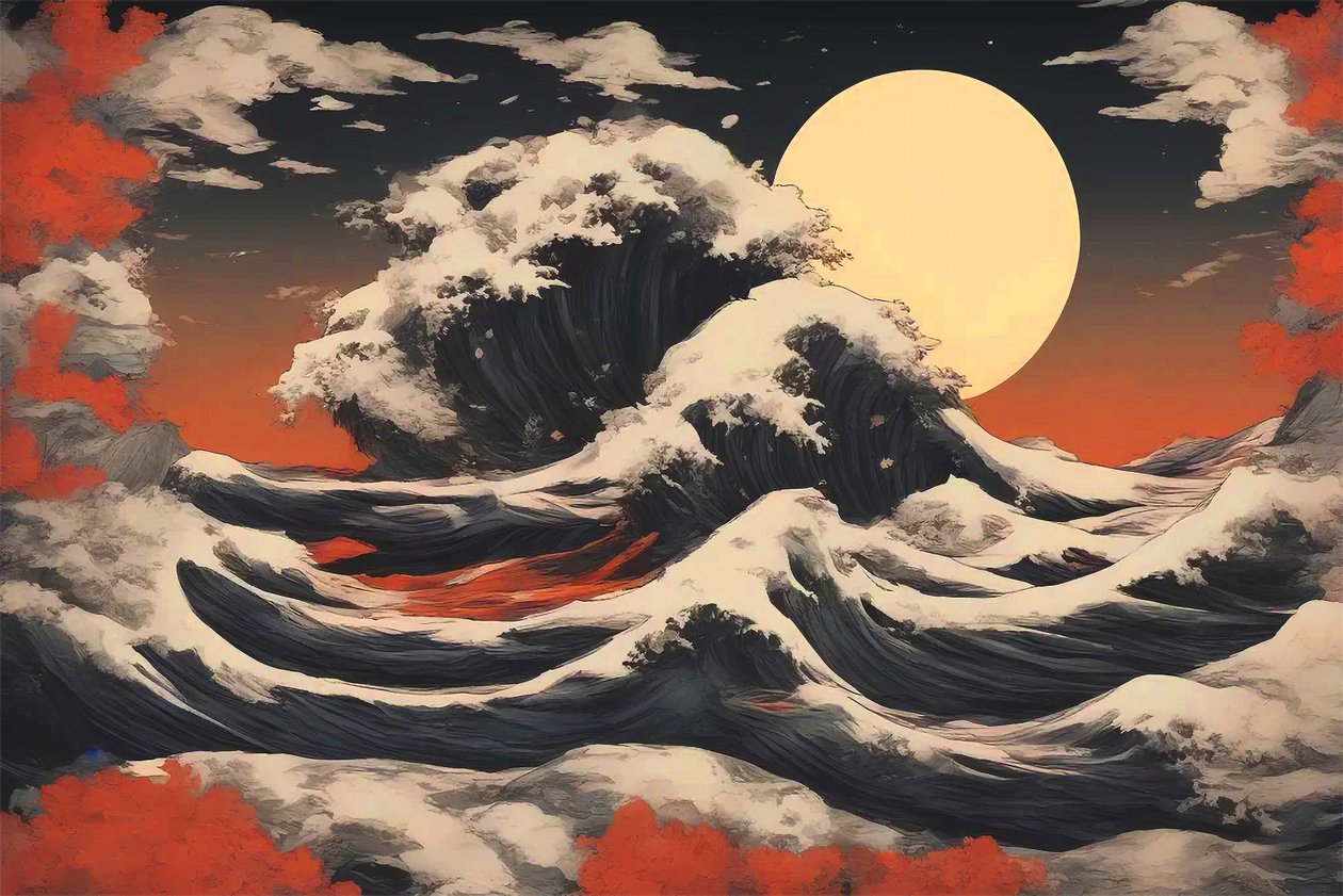 Mare agitato in un paesaggio marino da F. Abderrahim