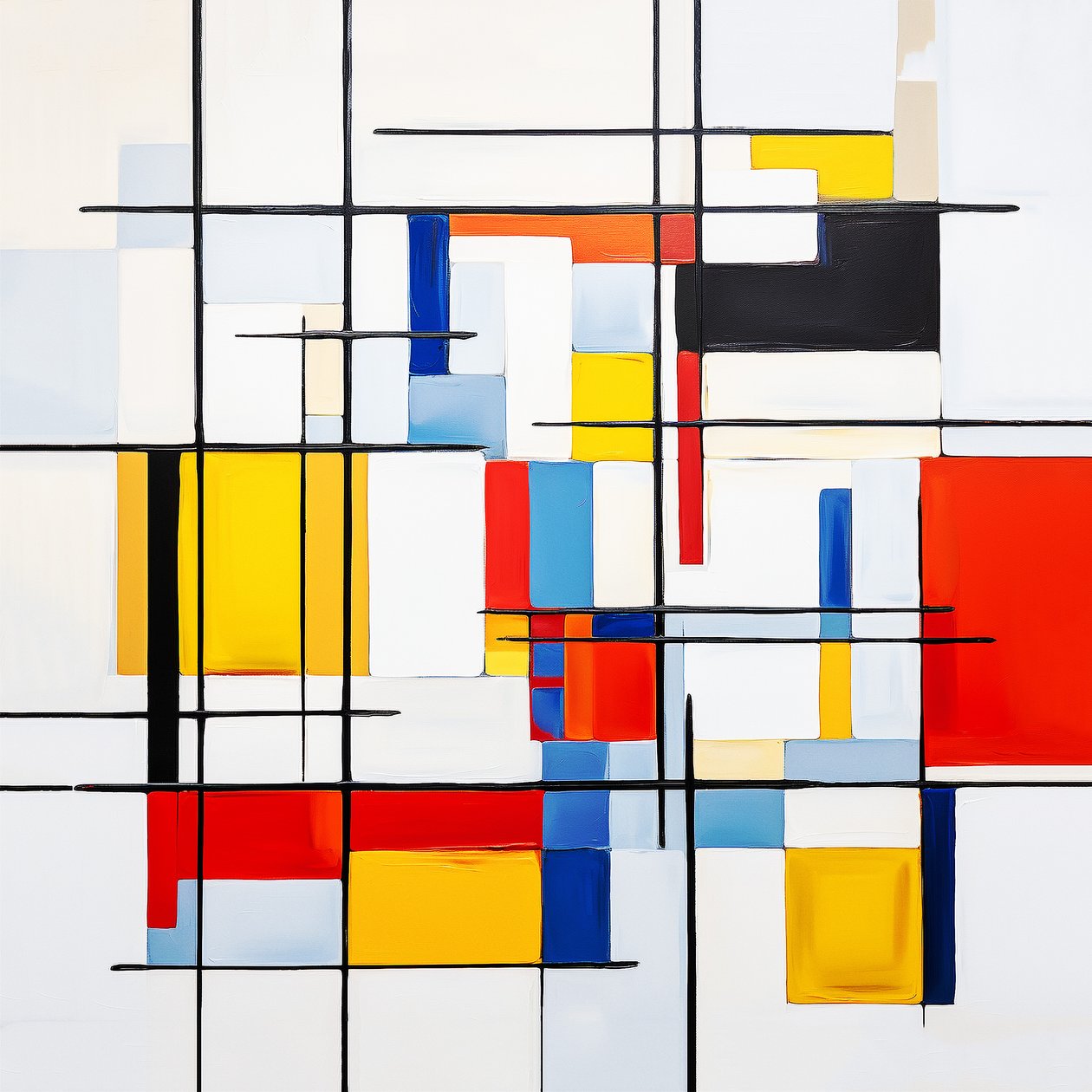Stile di dipinto astratto di Piet Mondrian da F. Abderrahim