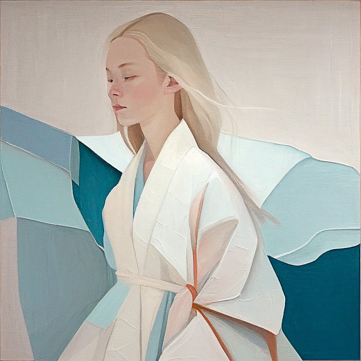 Ritratto di una bella donna bionda da F. Abderrahim
