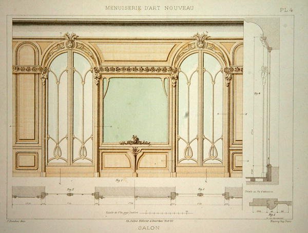 Design per una parete di soggiorno da F. Barabas
