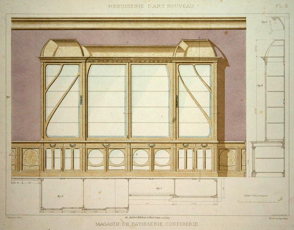 Progetto per una vetrina di pasticceria, illustrazione da 