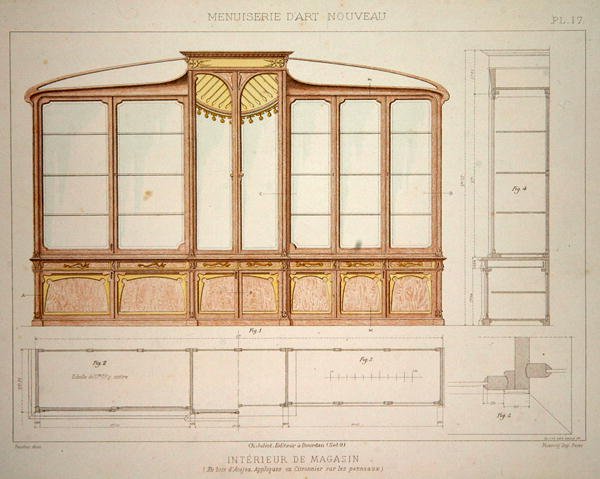 Progetto per una vetrina di negozio, illustrazione da 