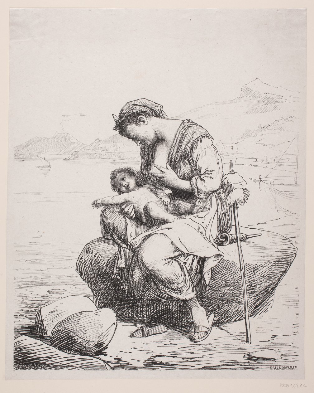Una giovane madre da F. Hendriksen