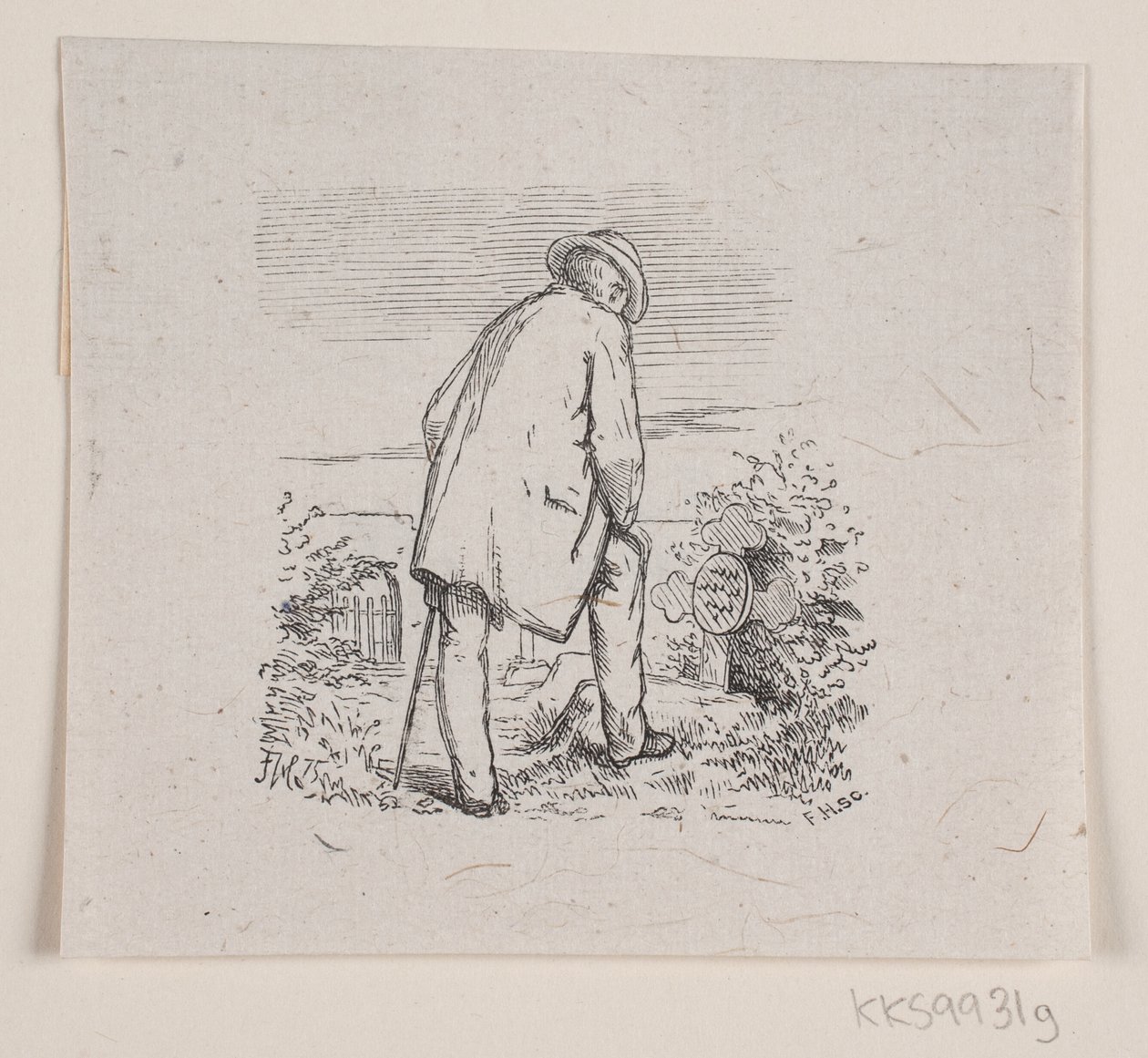 Illustrazione per "De sidste timer", poesia di H. J. Greensteen da F. Hendriksen