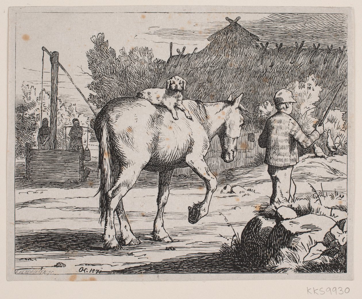 Illustrazione di una poesia di P. Hansen da F. Hendriksen