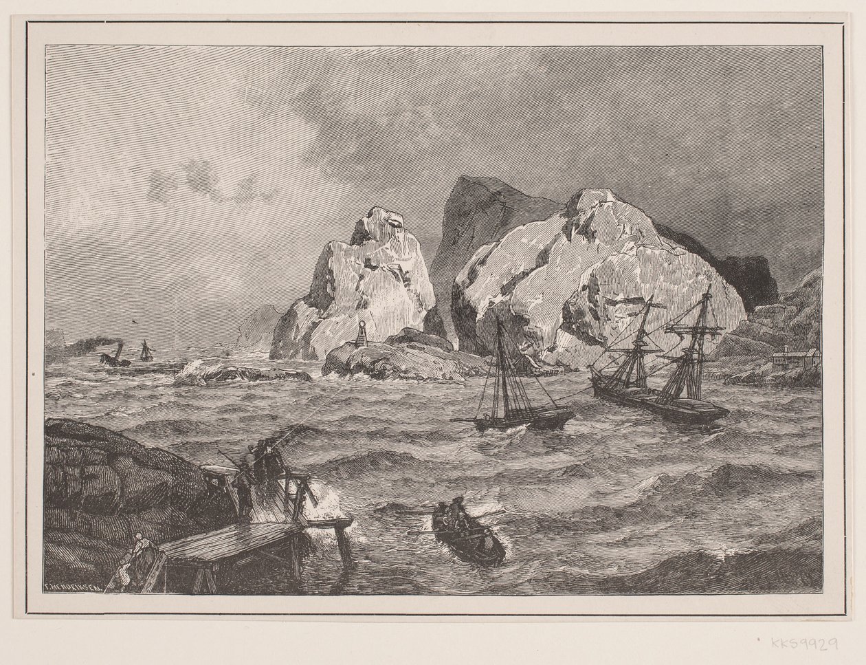 Nødhavn sulla costa norvegese da F. Hendriksen