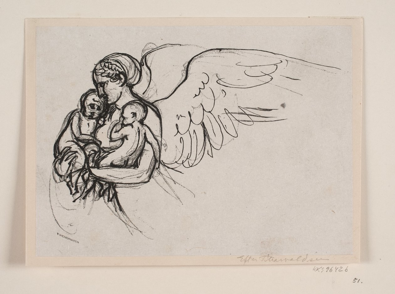 Bozza per il rilievo di Thorvaldsen, "Natten" da F. Hendriksen