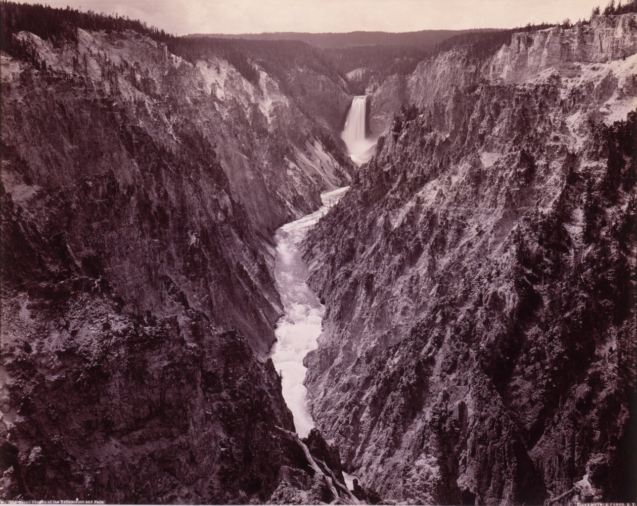 Grand Canyon dello Yellowstone e cascate da F. Jay Haynes