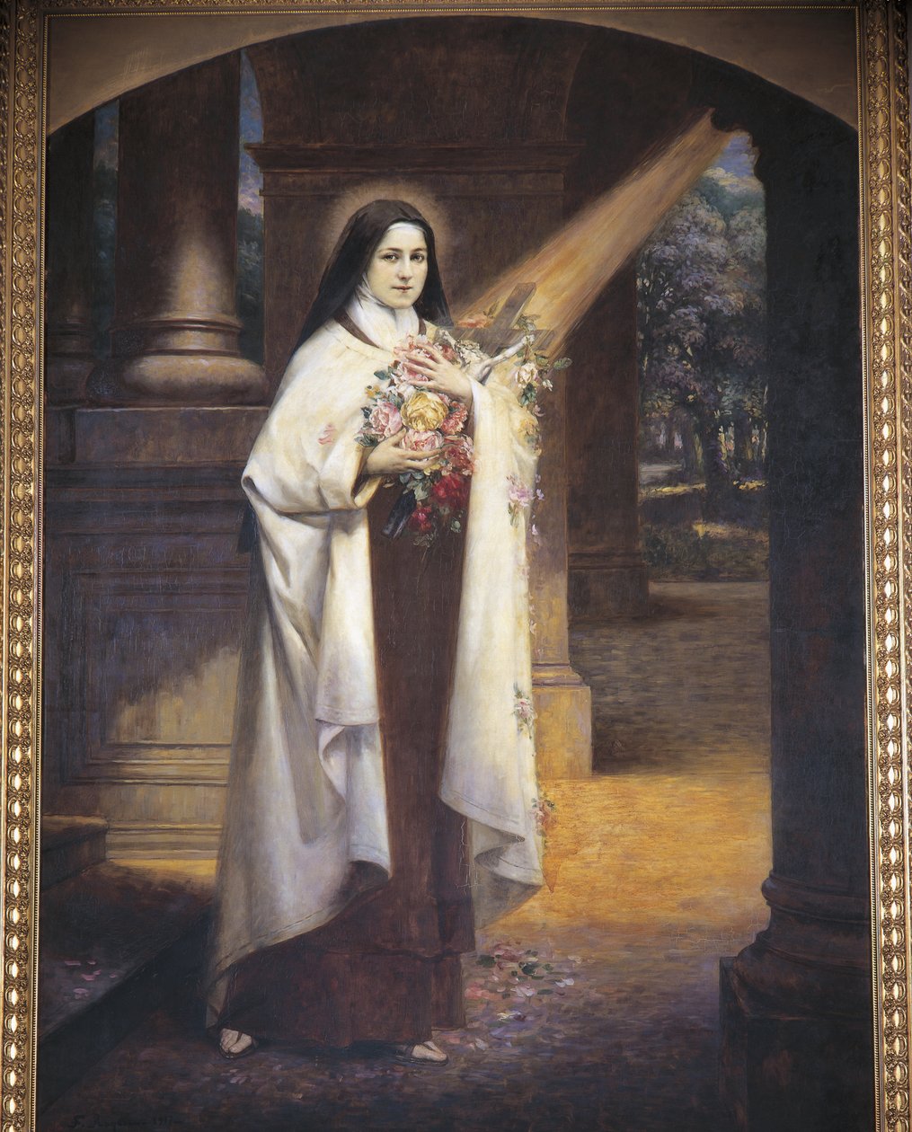 Santa Teresa di Lisieux, XX secolo (pittura murale) da F. Roytelet