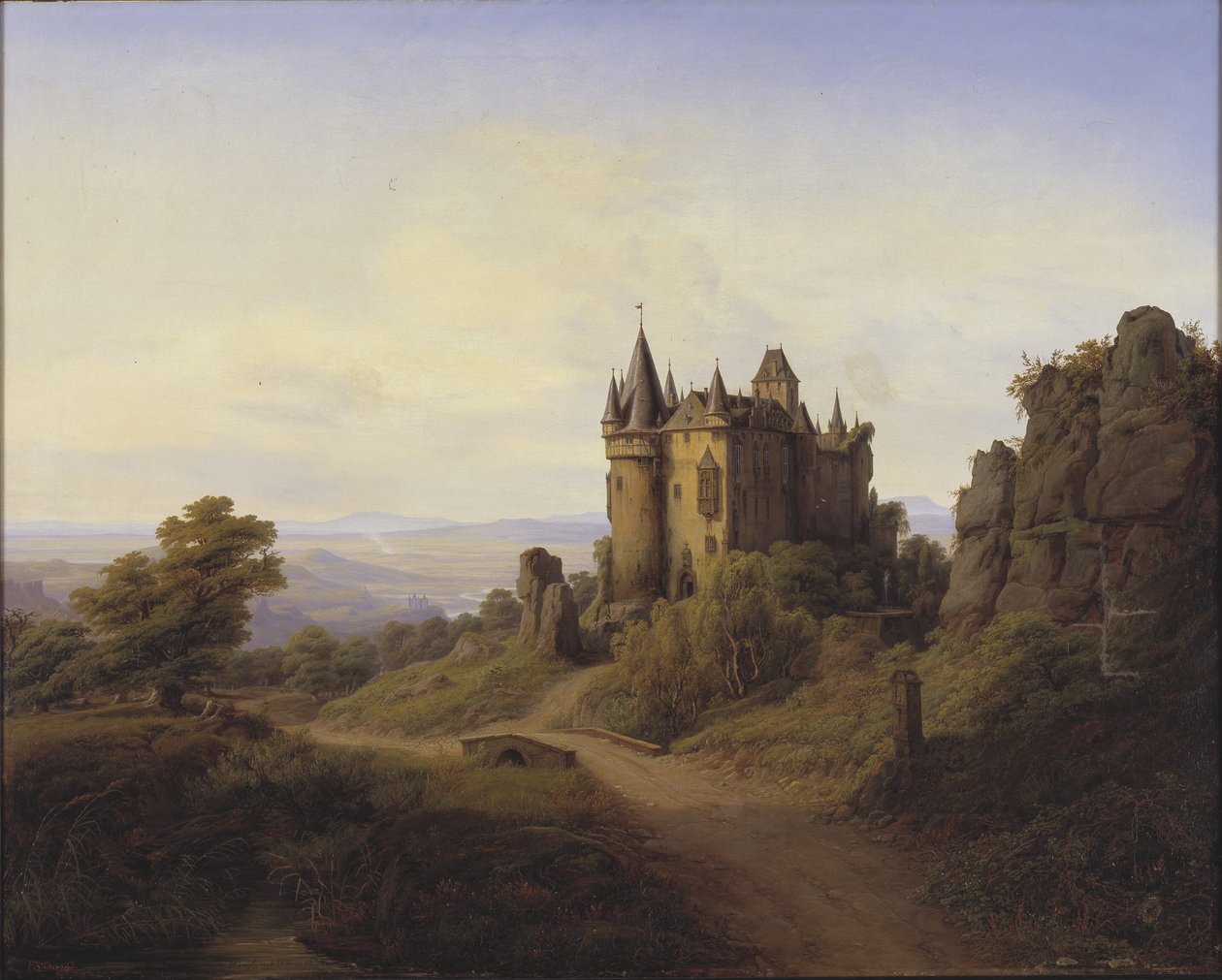 Castello di Bürresheim sul fiume Eifel da F. Sødring