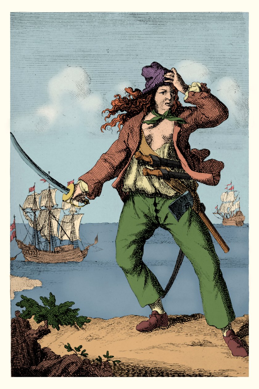 Mary Read - pirata inglese (incisione) da F. Wentworth