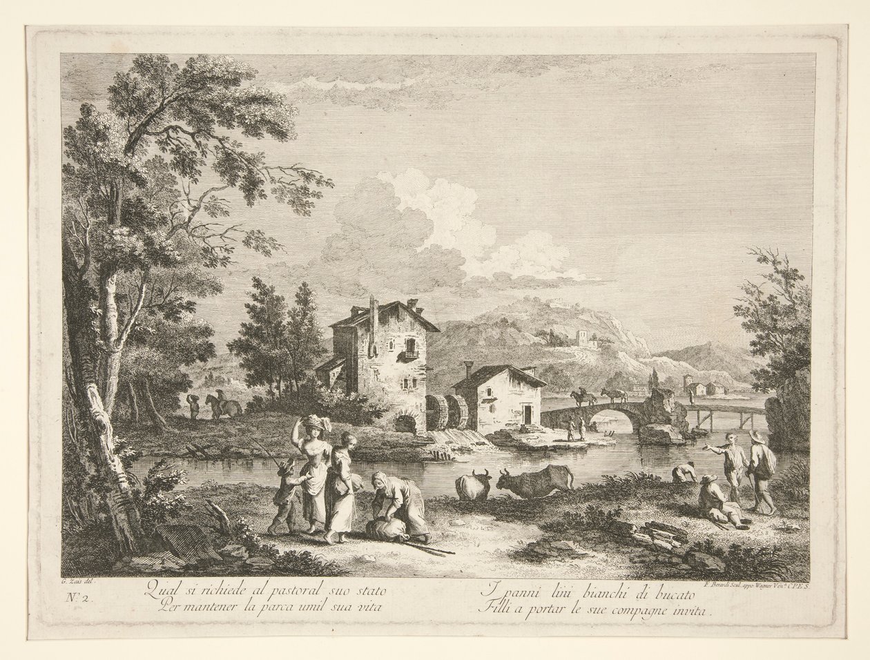 Paesaggio con rovine, da una serie di 4 da Fabio Berardi