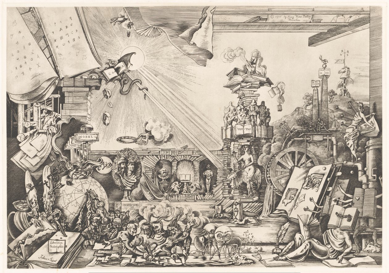 Rappresentazione surrealista da Fabius von Gugel (signed by artist)