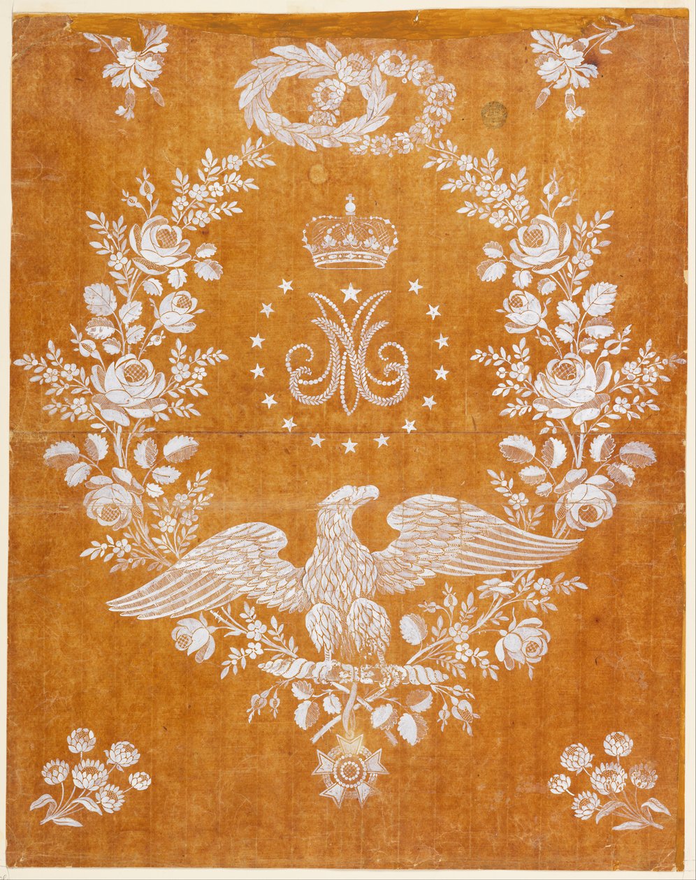 Disegno per ricamo commemorativo del matrimonio di Napoleone I e Maria Luisa da Fabrique St. de Ruf