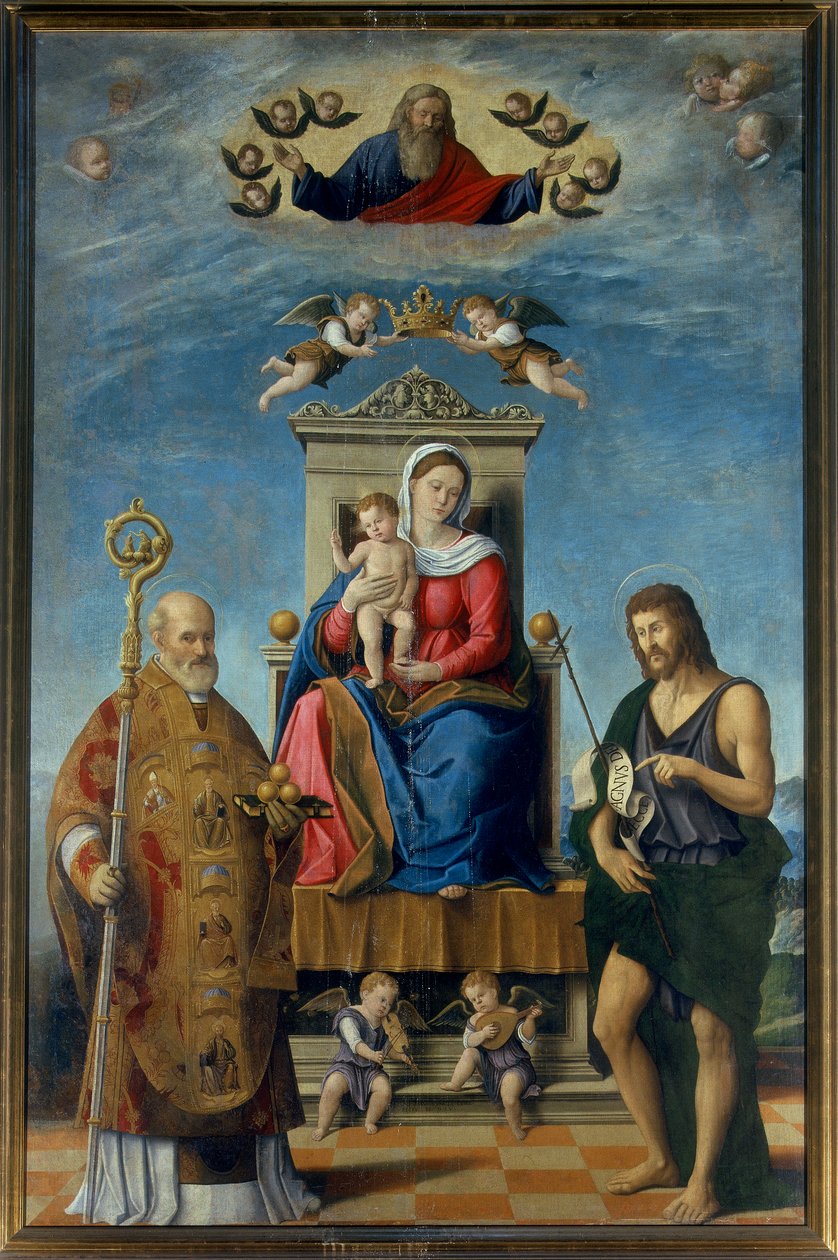 Madonna col Bambino e Santi Nicola e Giovanni Battista da Fabrizio Santafede