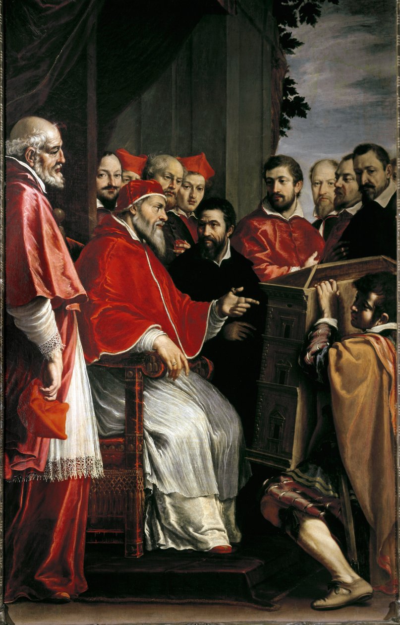 Michelangelo presenta il modello dell