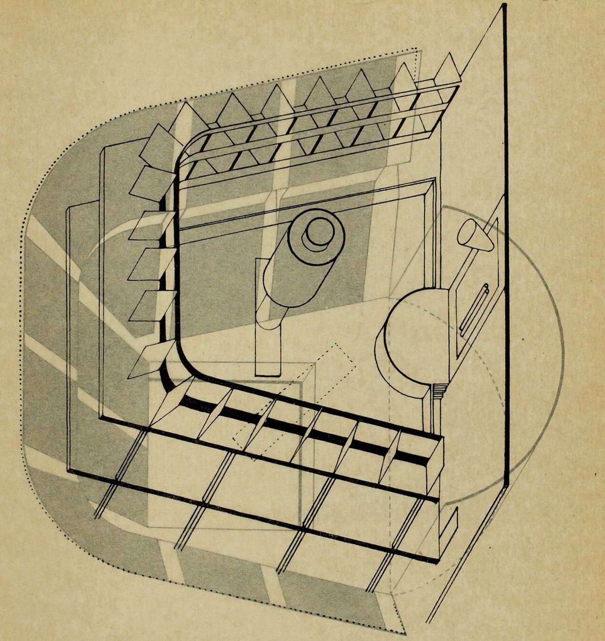 U-Theatre. Dal palco al Bauhaus Die Bühne im Bauhaus, 1925 da Farkas Molnar