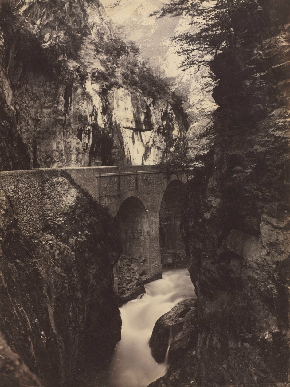 Strada per Eaux-Chaudes, Pirenei recto, c. 1855 da Farnham Maxwell Lyte
