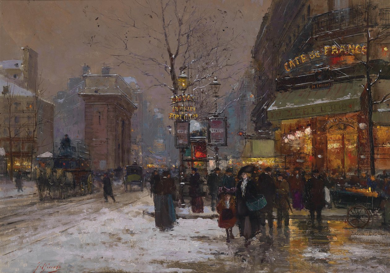 Scena invernale parigina da Fausto Giusto