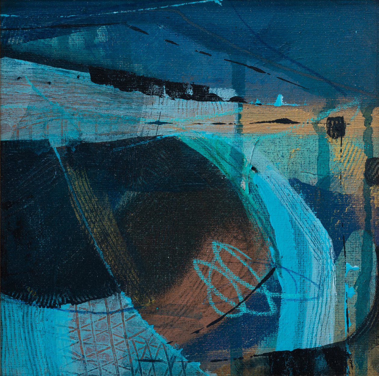 Across the Open Downland, 2019 (acrilico su tela) da Faye Bridgwater