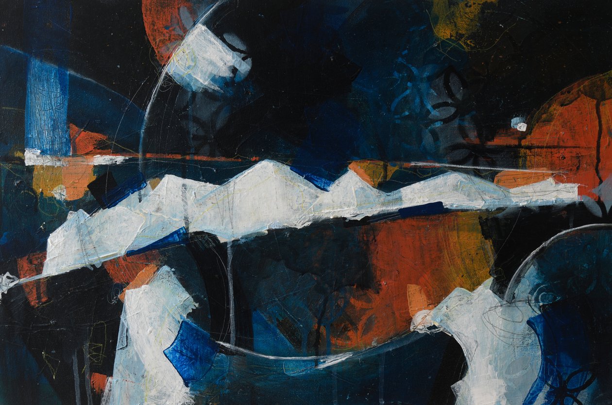 Verso est, 2018 (acrilico su tela) da Faye Bridgwater