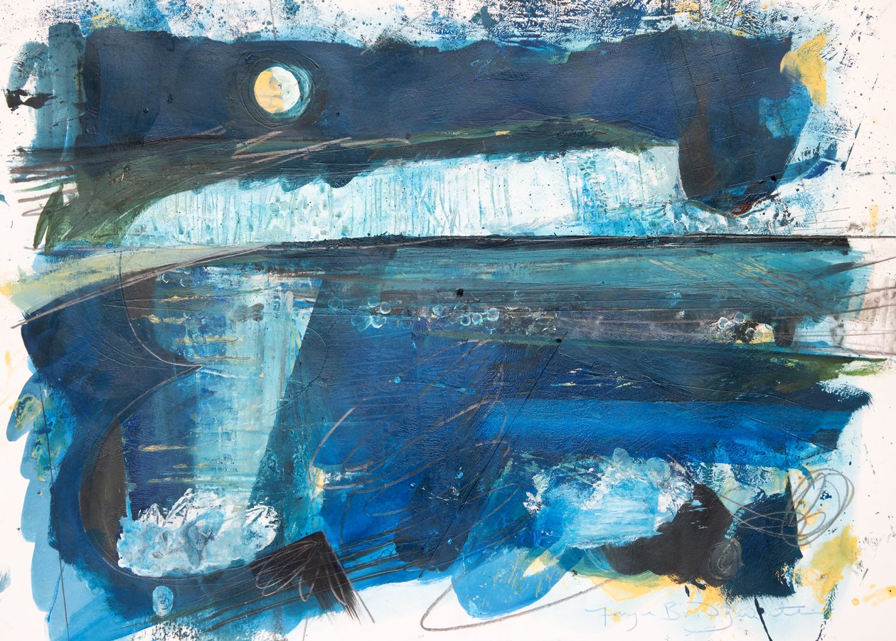 Chiaro di luna, 2020 (acrilico su carta) da Faye Bridgwater