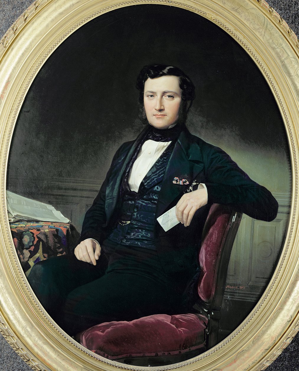 Ritratto del Barone Weisweiller, 1853 da Federico de Madrazo y Kuntz