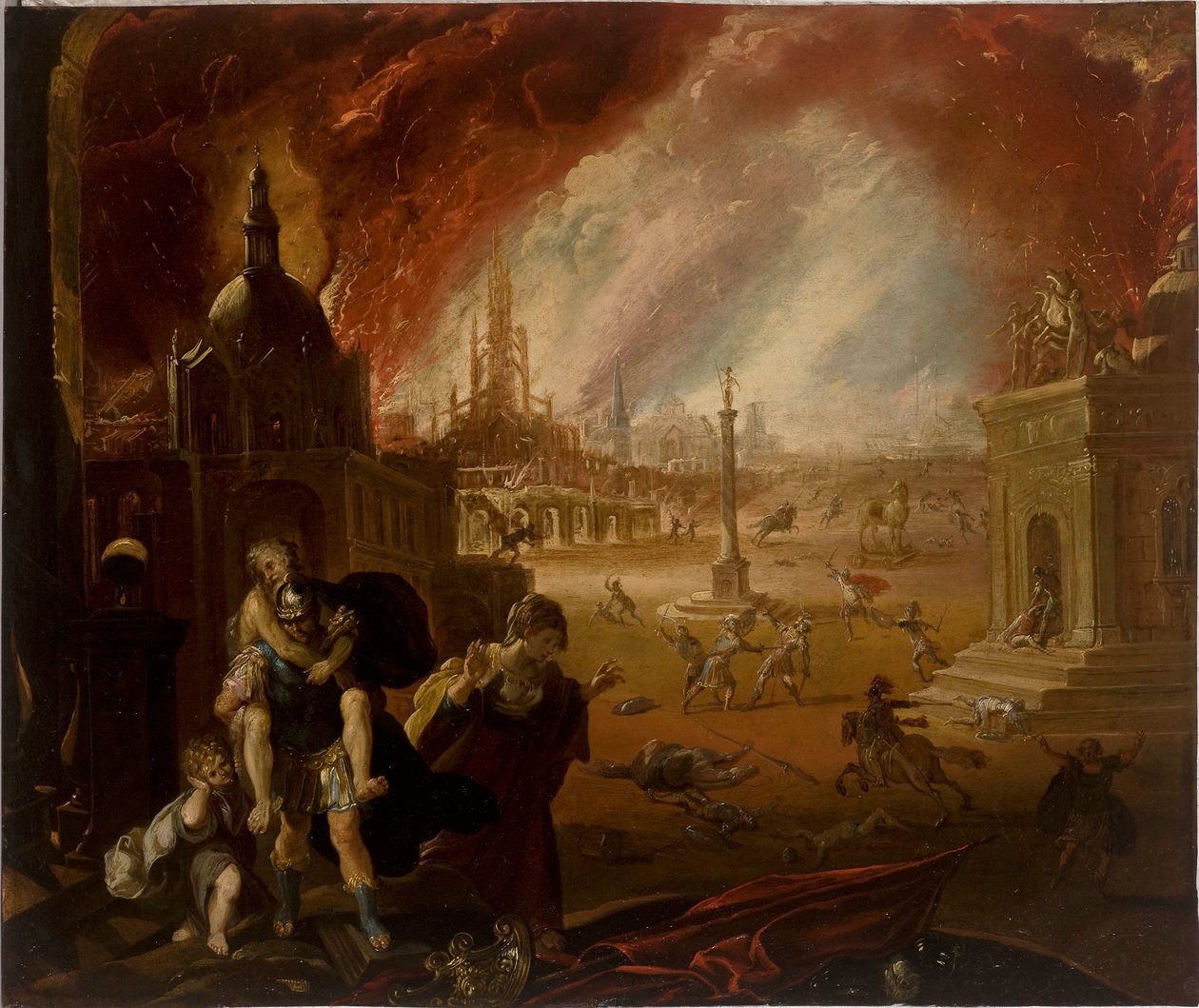 La fuga di Enea, con la caduta di Troia oltre da Federico Barocci