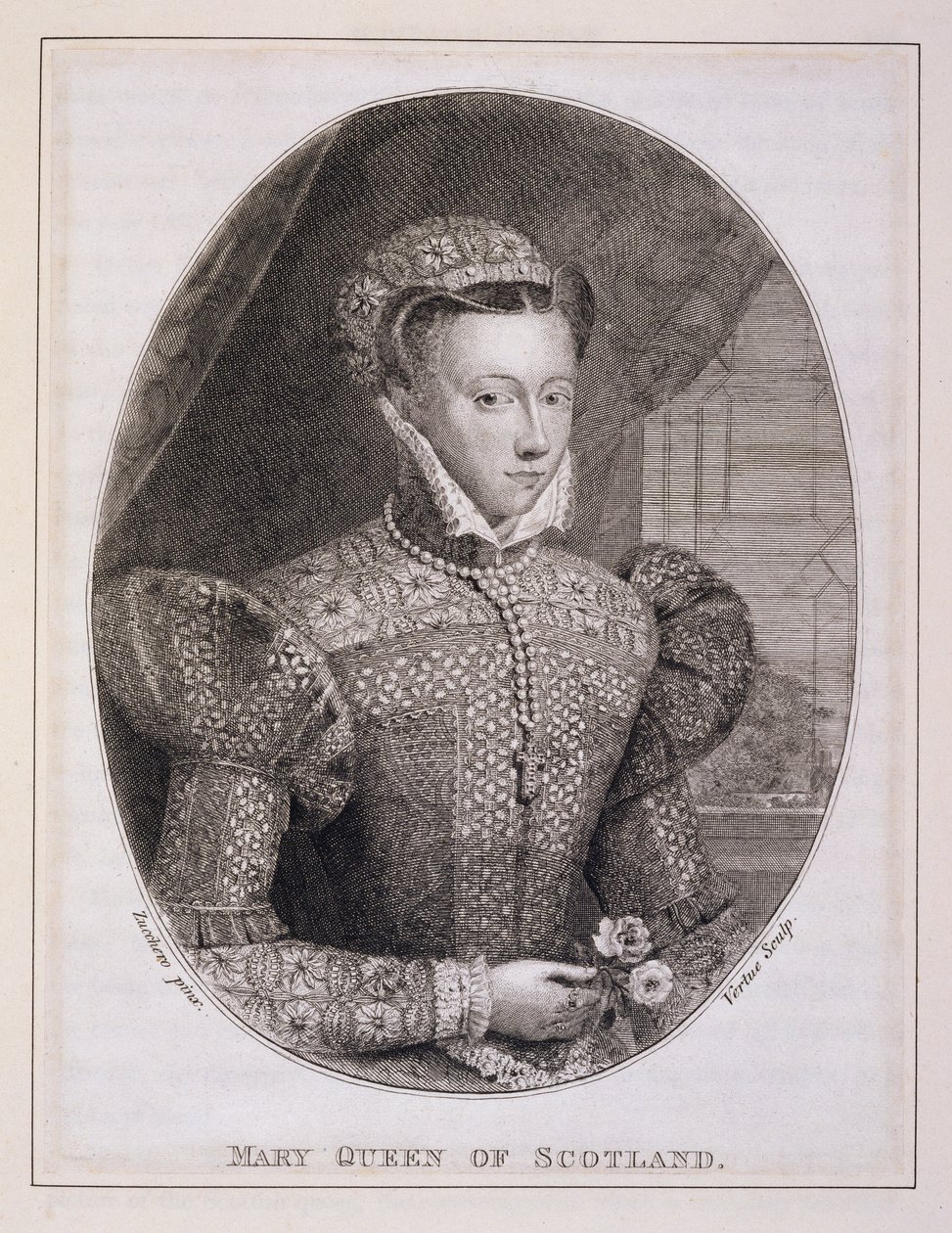 Maria Stuarda (1542-87) da Federico (after) Zuccaro