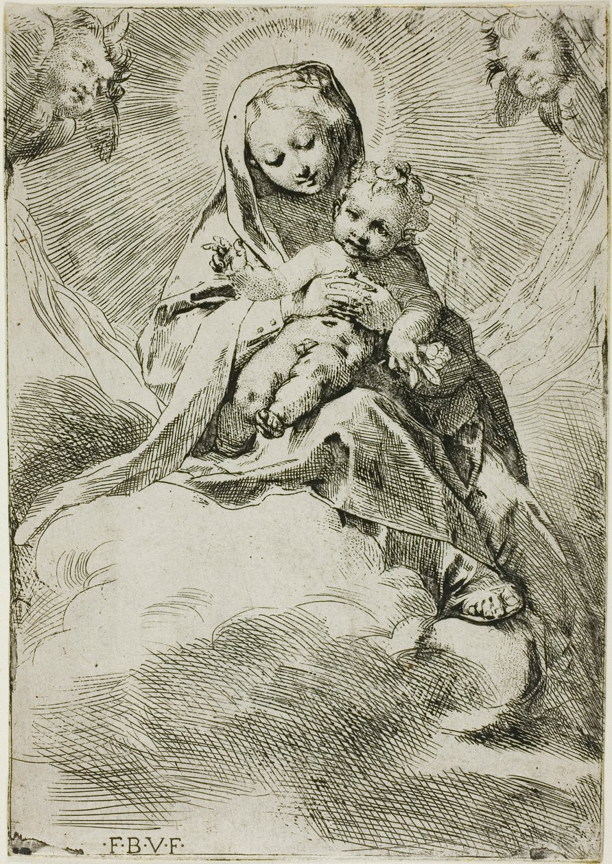 Madonna con Bambino sulle nuvole da Federico Barocci