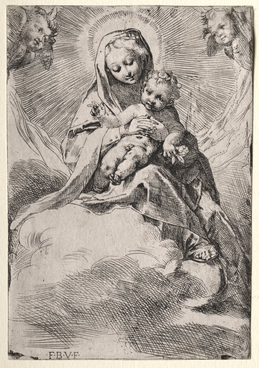 Madonna tra le nuvole da Federico Barocci