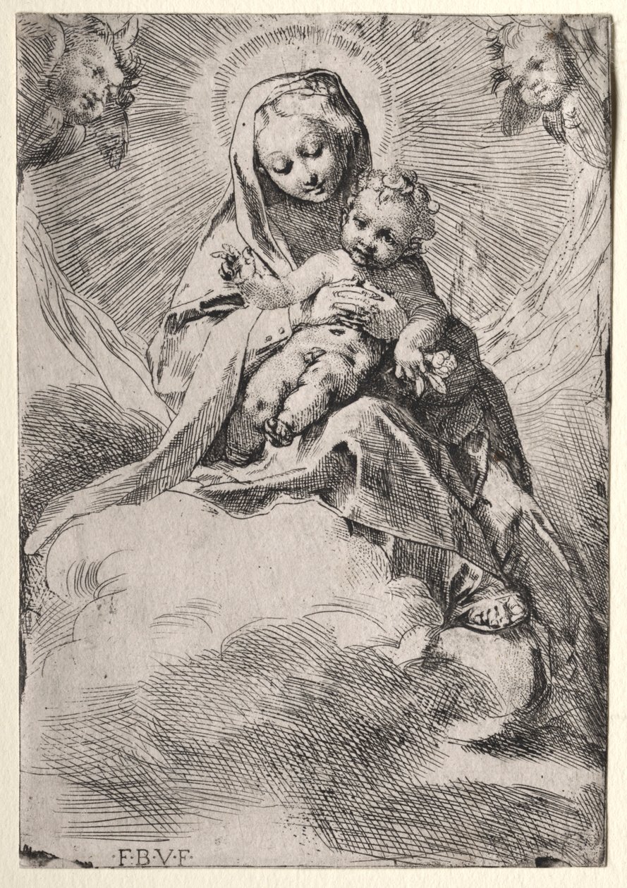 Madonna tra le nuvole, c. 1581 da Federico Barocci