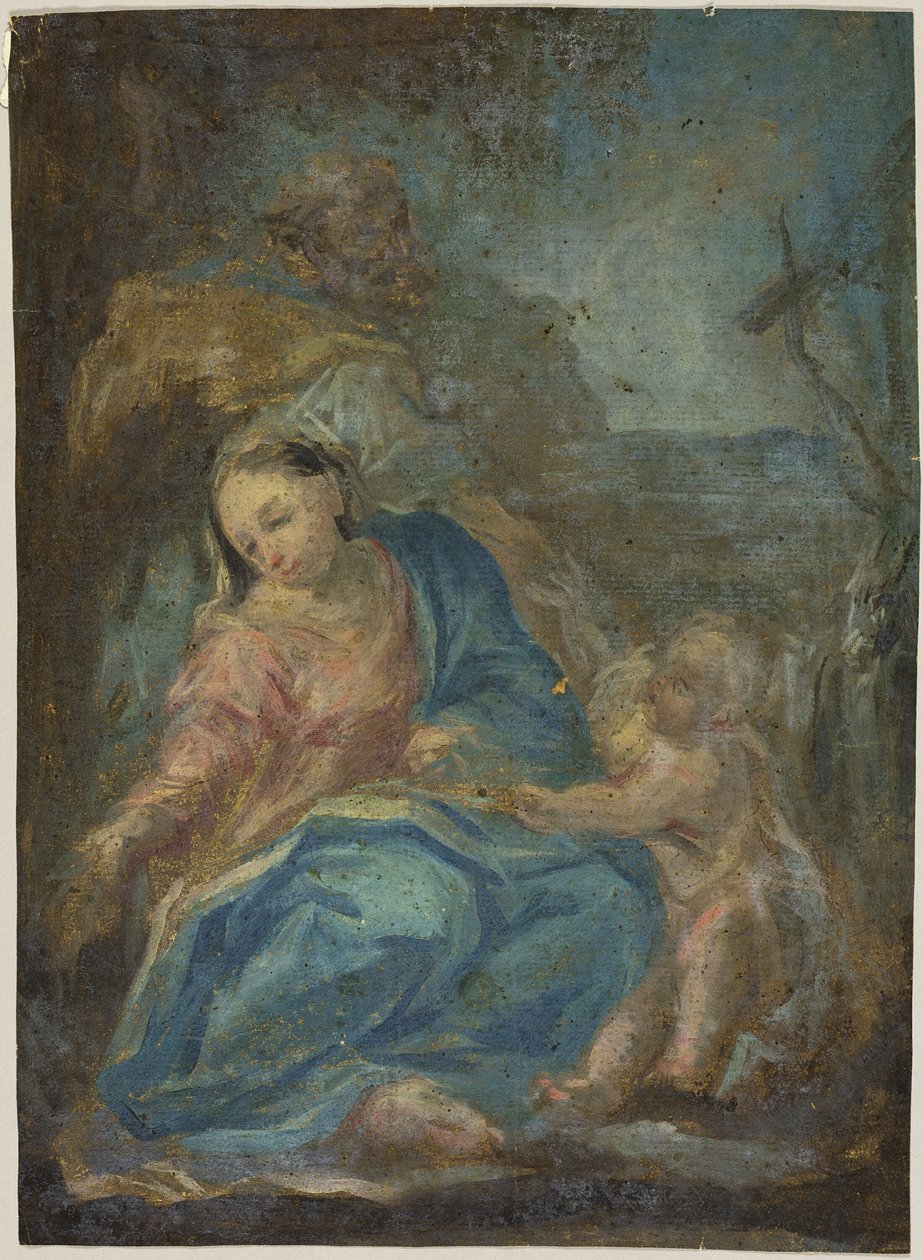 Riposo durante la Fuga in Egitto (recto); Madonna del Rosario (verso) da Federico Barocci
