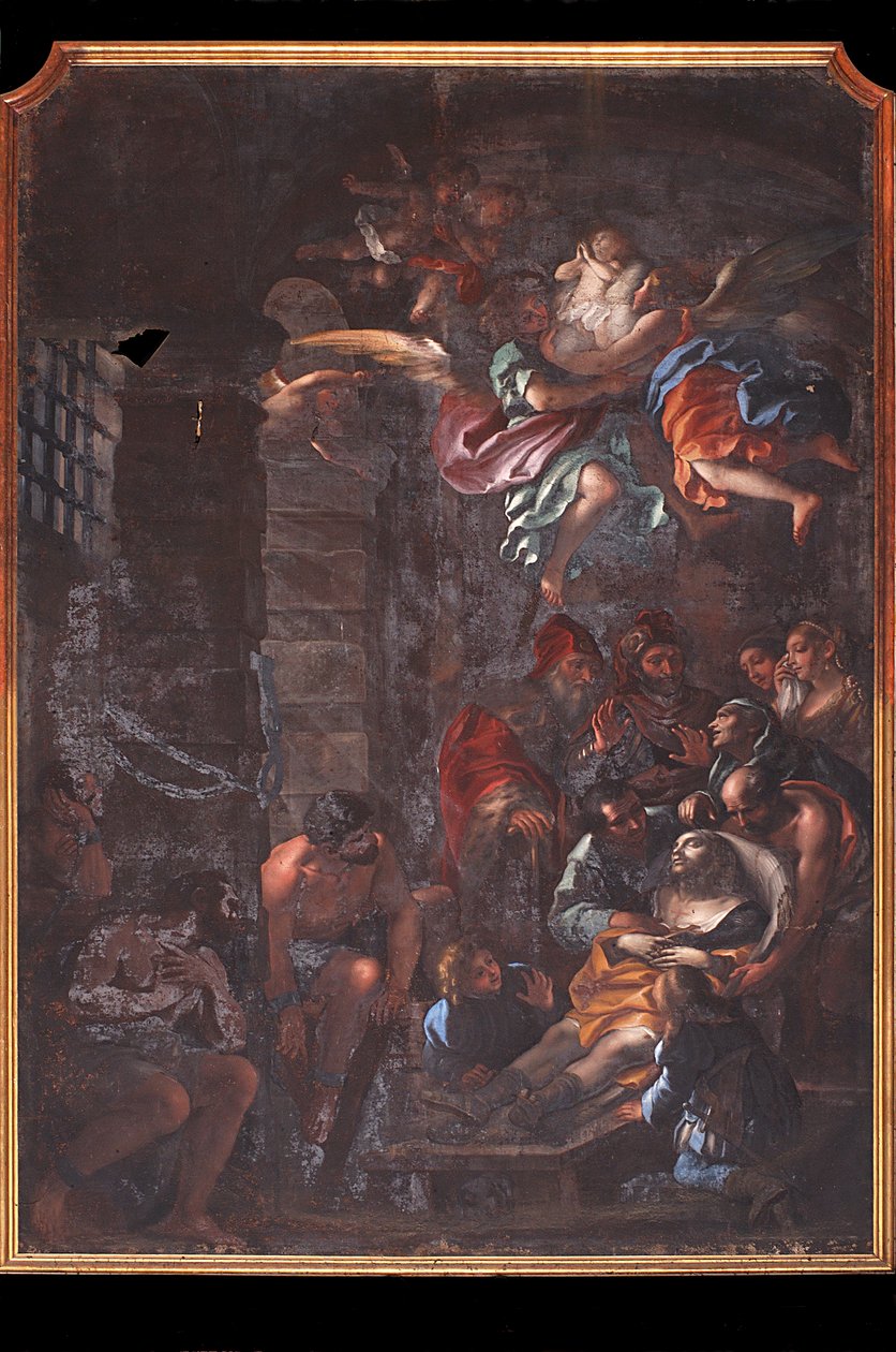 La morte di San Rocco in una cella di prigione ad Arona da Federico Bianchi