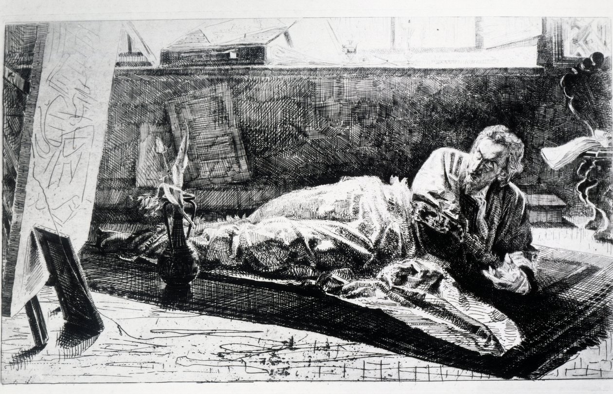 Certosino o Alla Certosa di Pavia da Federico Faruffini