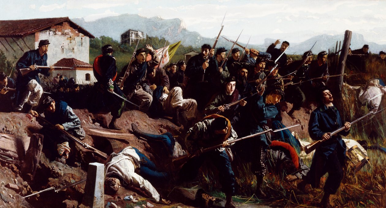 La battaglia di Varese, c.1862 da Federico Faruffini