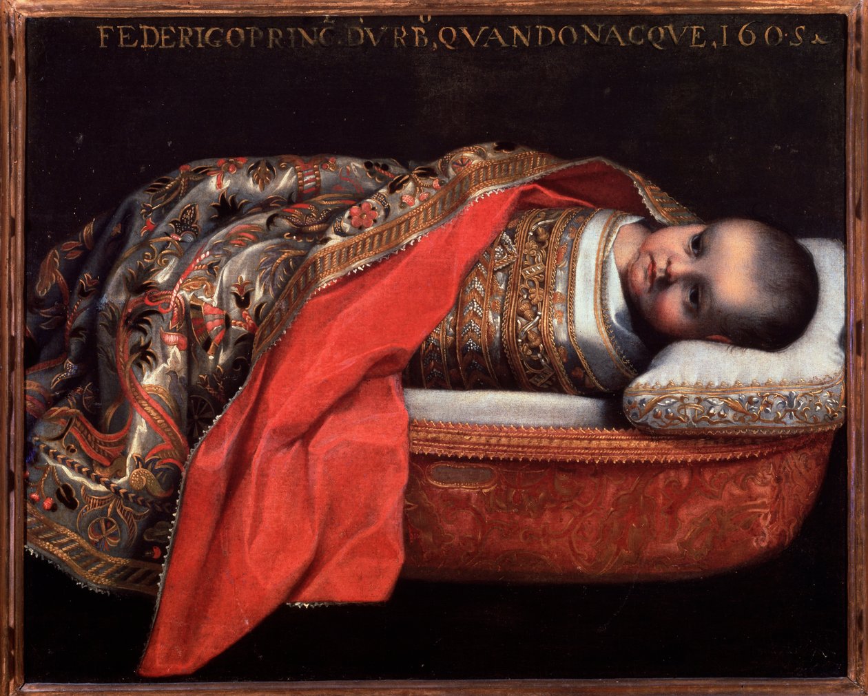 Ritratto di Federico Ubaldo della Rovere, Duca di Urbino (infante) da Federico Fiori Barocci or Baroccio