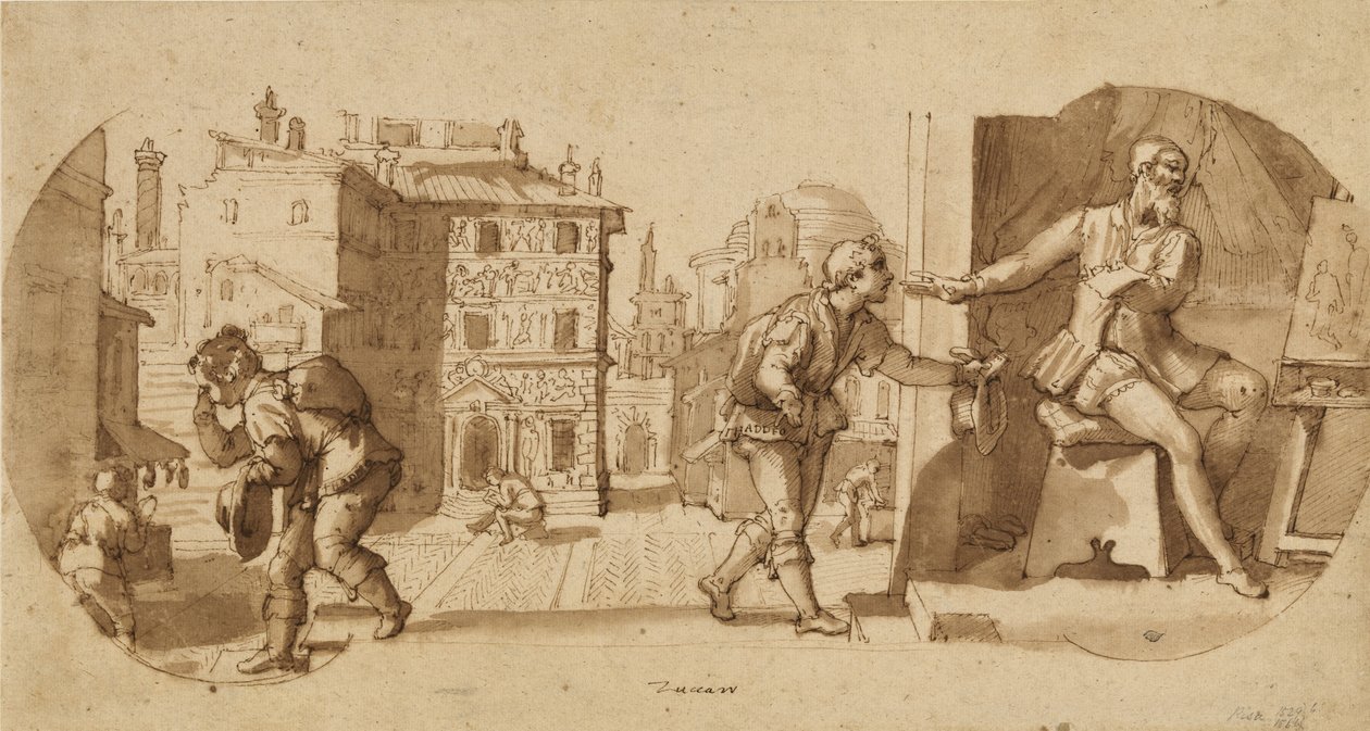 Episodio della vita di Taddeo Zuccaro da Federico Zuccaro