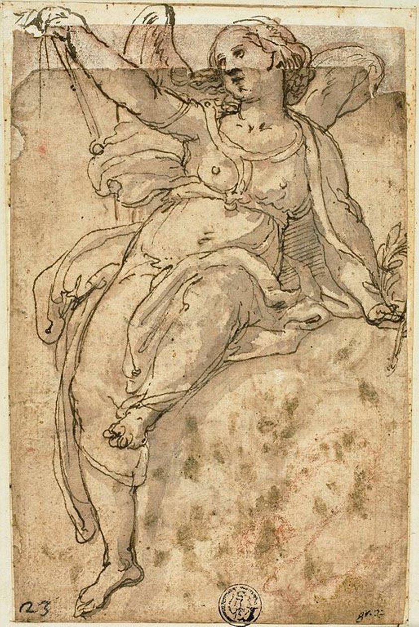 Angelo seduto da Federico Zuccaro