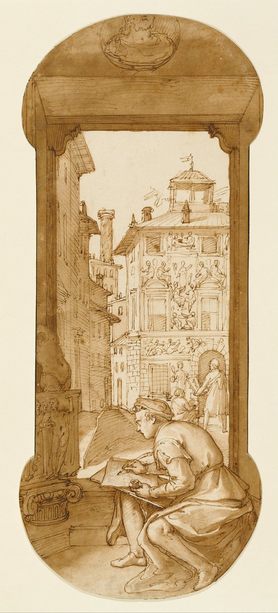 Taddeo che disegna dall