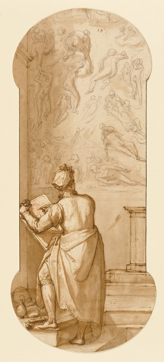 Taddeo nella Cappella Sistina disegna il 