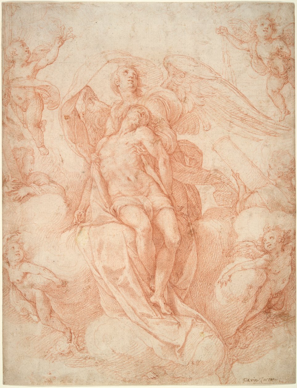 Il Cristo morto sostenuto dagli angeli da Federico Zuccaro