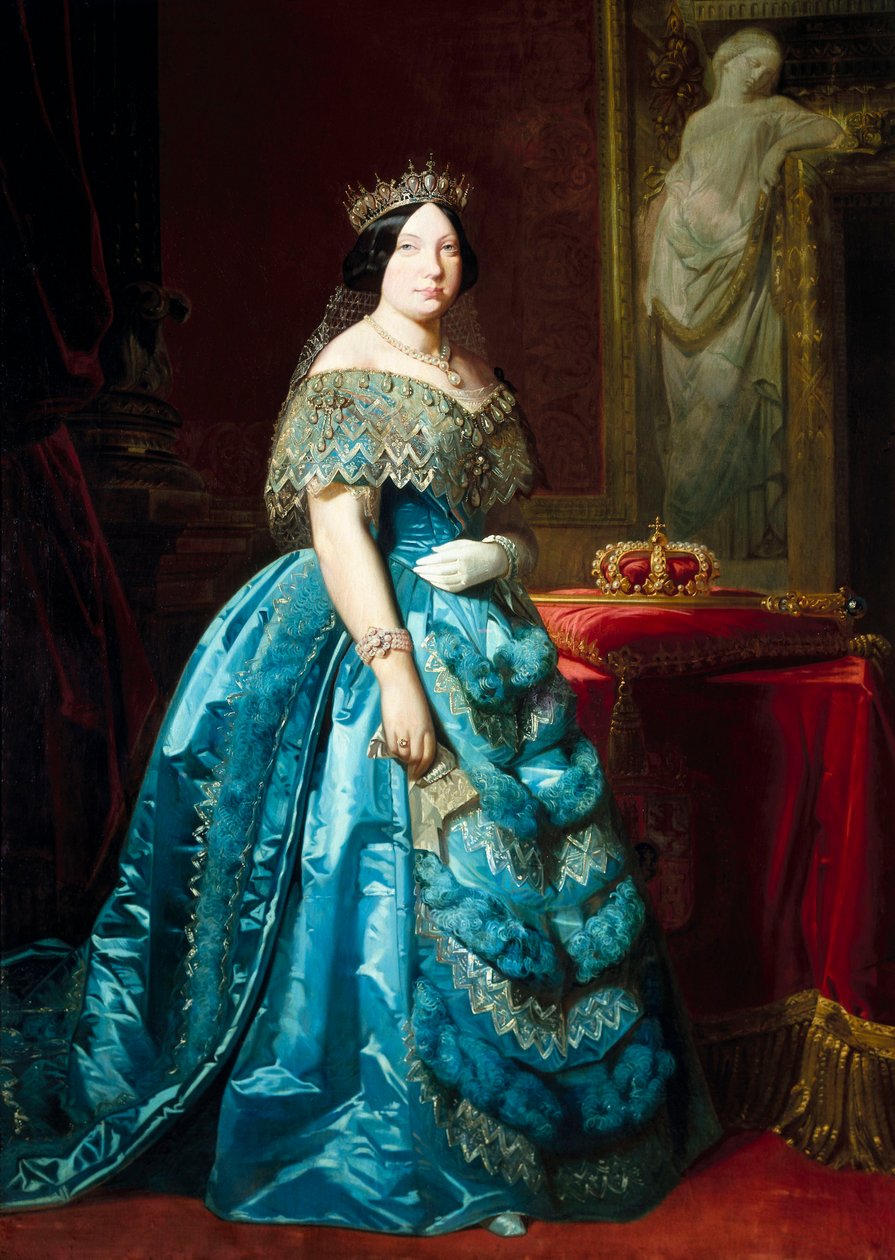 Ritratto di Isabella II Regina di Spagna (Isabella di Borbone) da Federico de Madrazo y Kuntz
