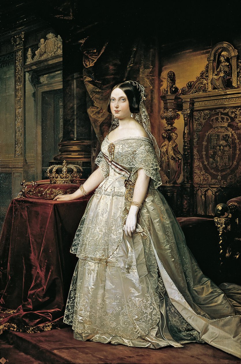 Ritratto di Isabella II di Spagna da Federico de Madrazo y Kuntz