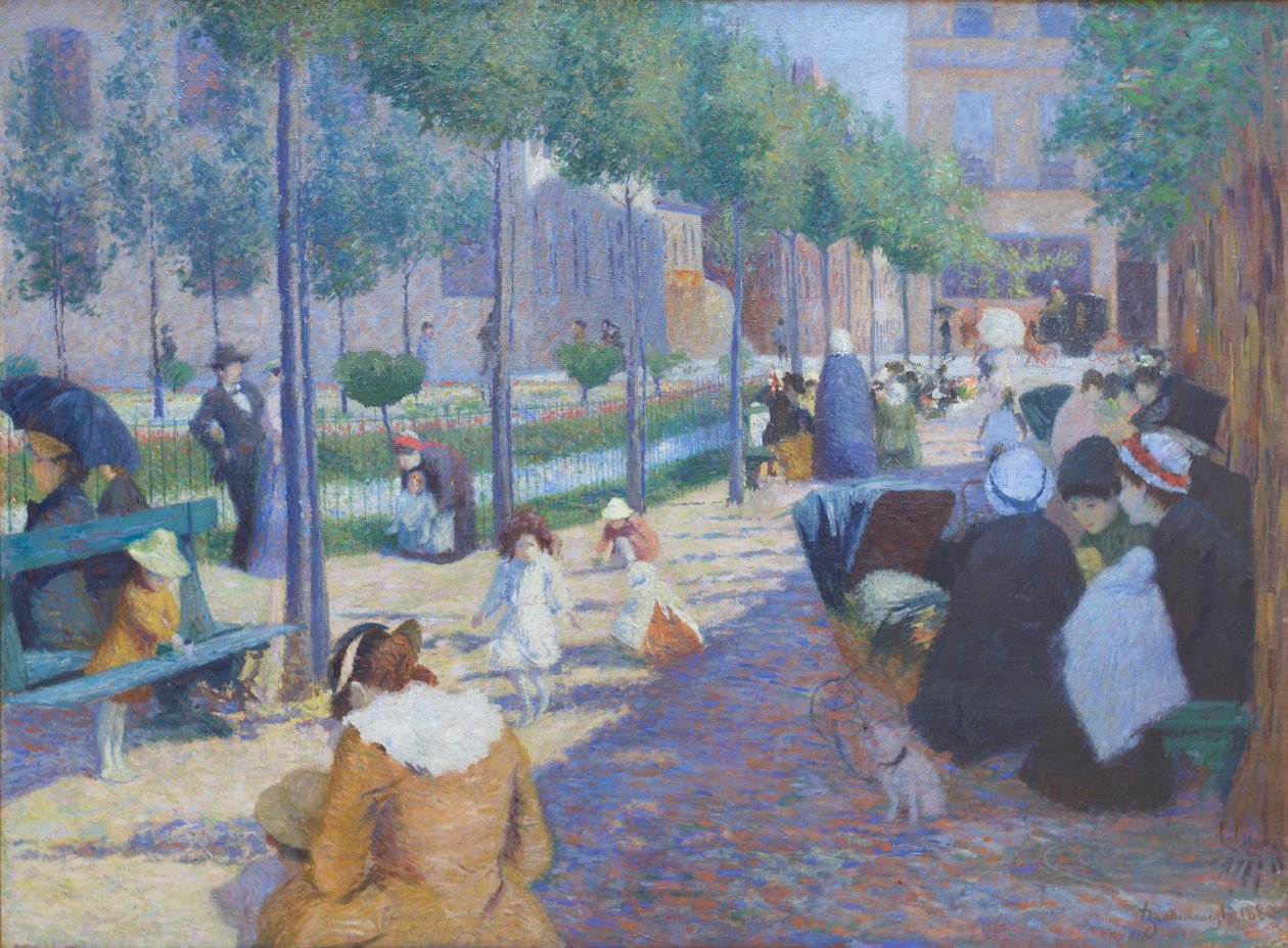 Veduta di Piazza Anversa a Parigi da Federigo Zandomeneghi