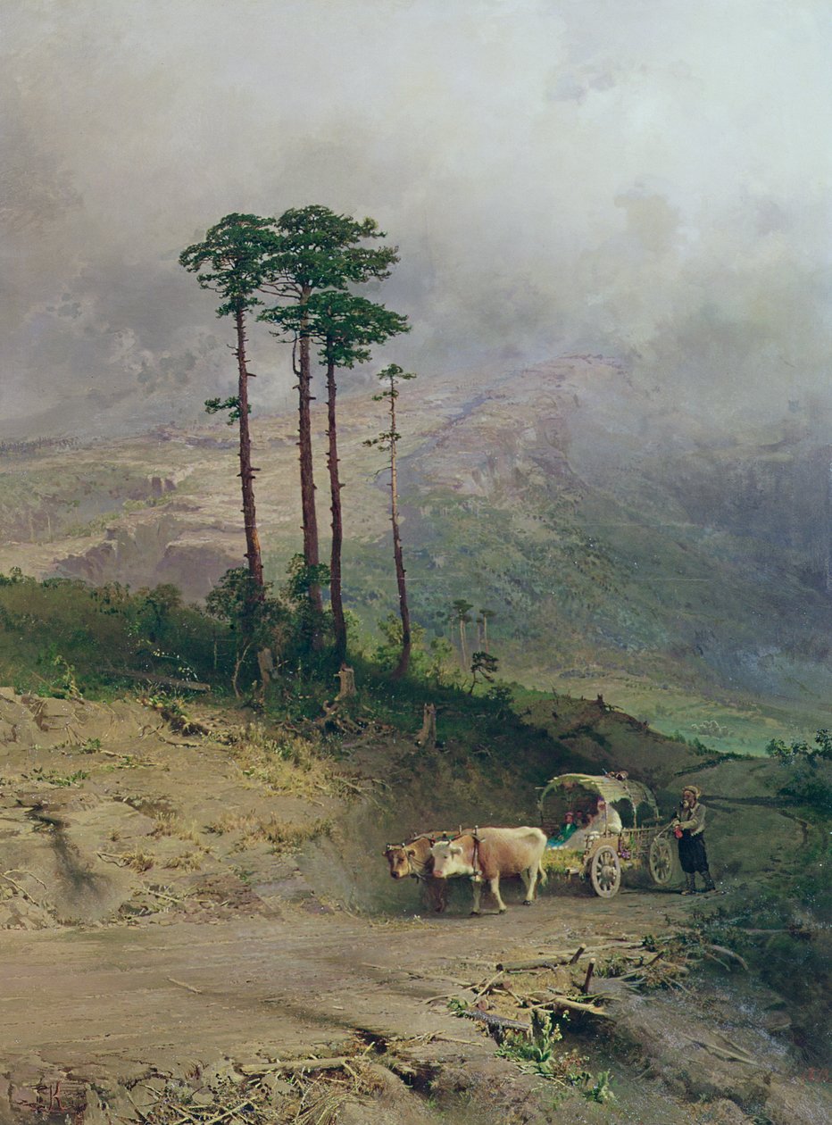 Nelle montagne della Crimea, 1873 da Fedor Aleksandrovich Vasiliev