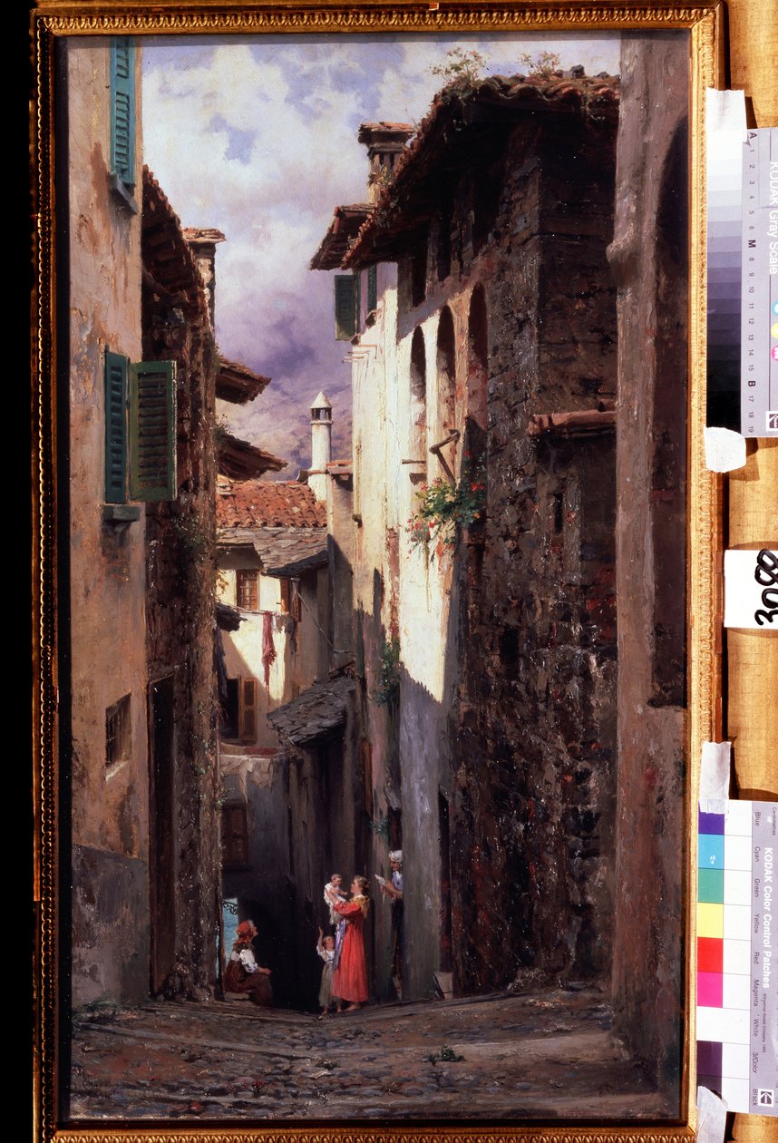 Scena di strada a Bellagio in Italia da Fedor Andreevich Bronnikov