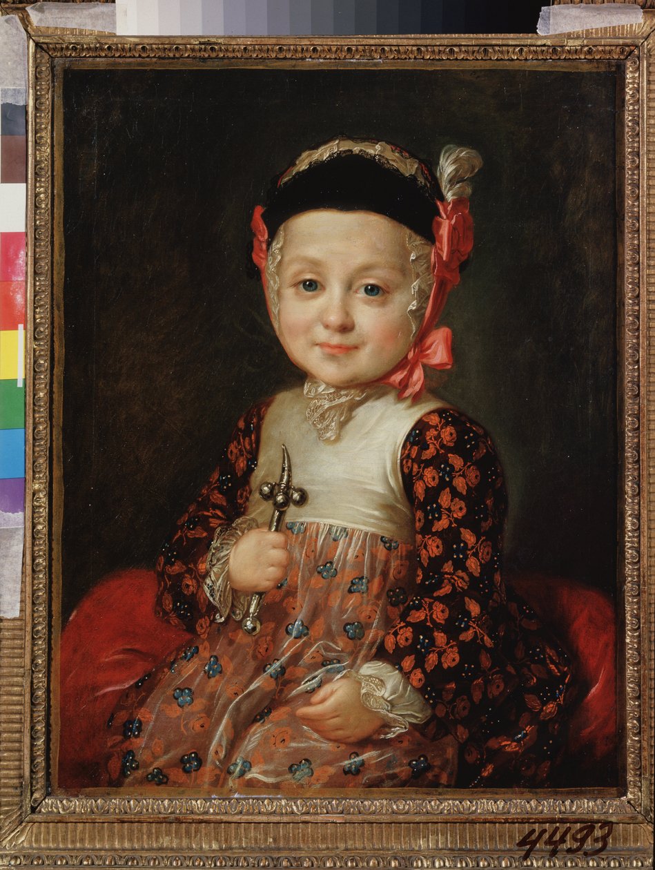 Ritratto di Alexei Grigorievitch Bobrinski (1762-1813) bambino da Fedor Stepanovich Rokotov