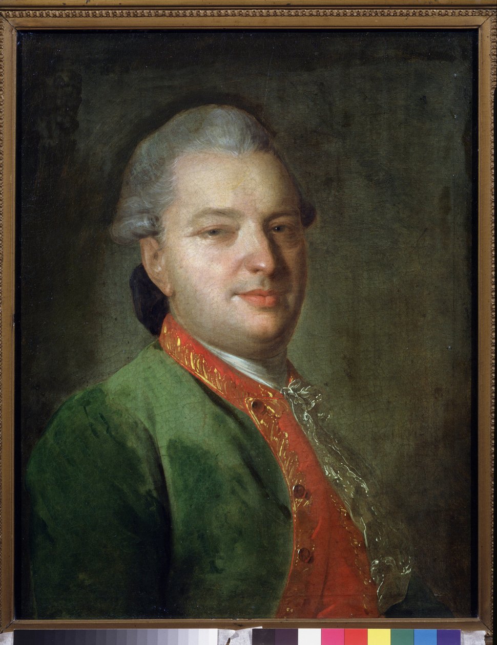 Ritratto del poeta Vassili Maikov da Fedor Stepanovich Rokotov